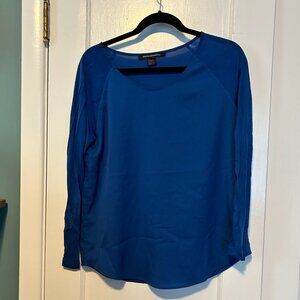 French Connection Blue Women's L Long-Sleeve Top/Blouse